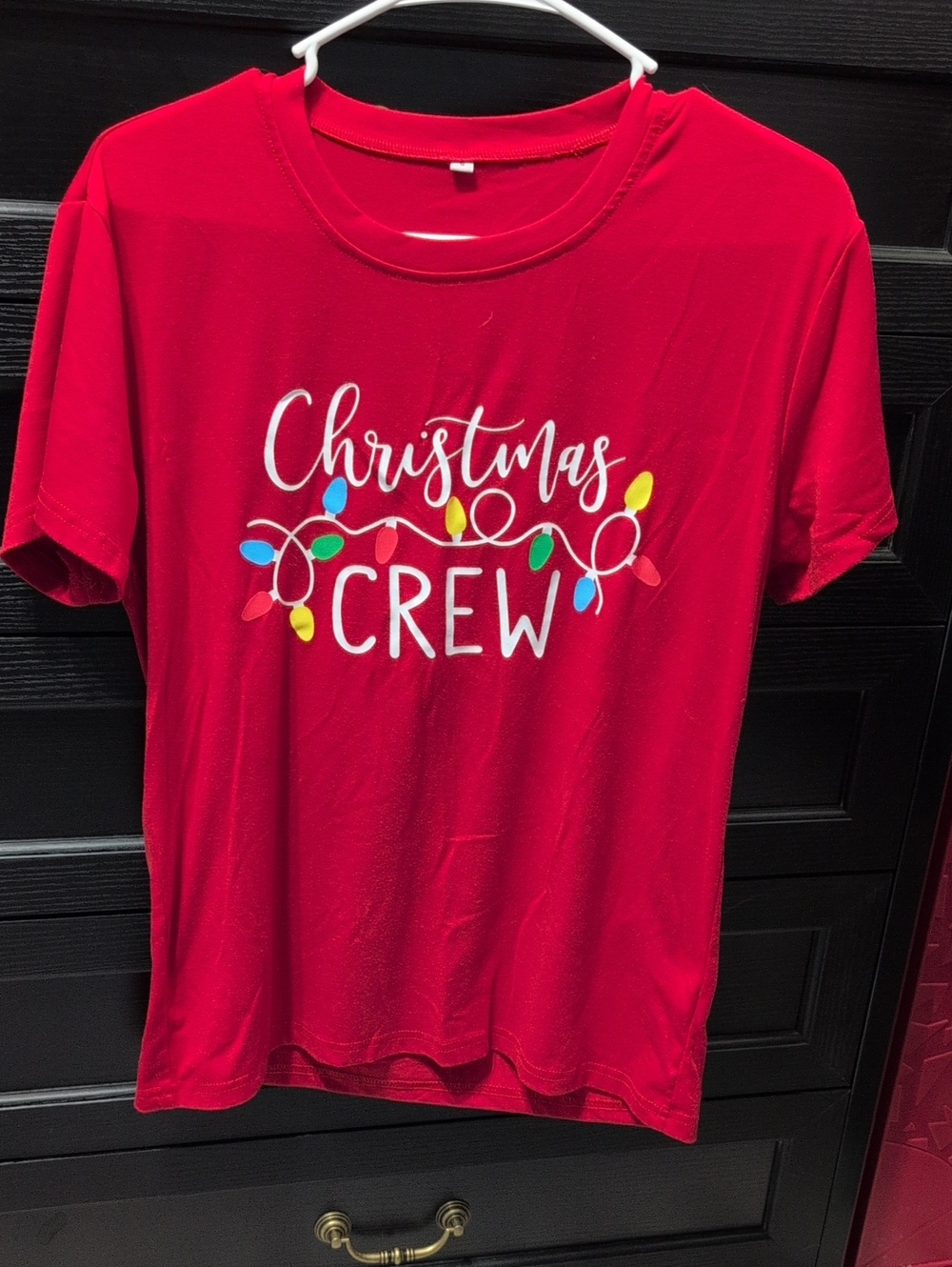 Red "Christmas Crew" Graphic Tee